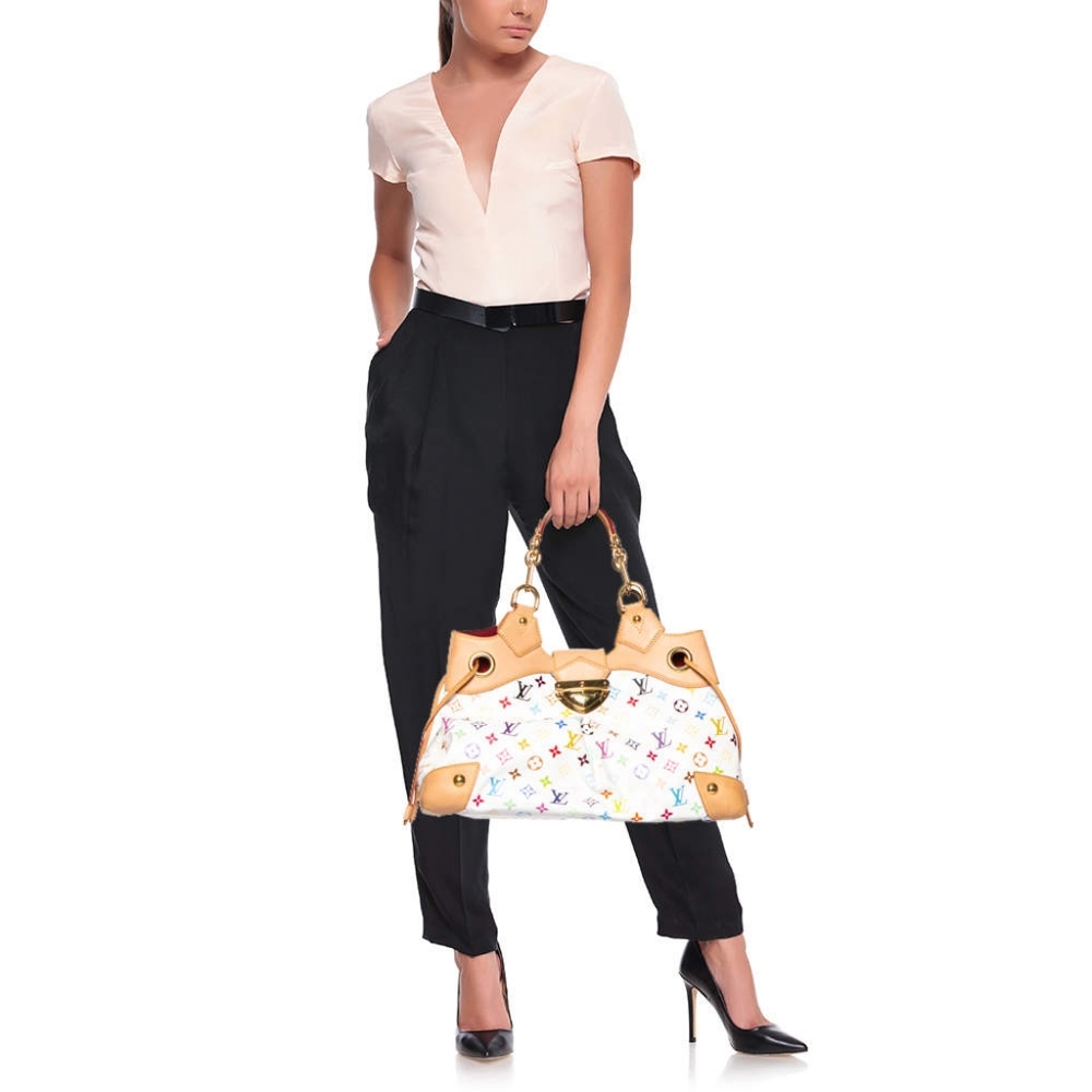 LOUIS VUITTON WHITE MULTI URSULA TOTE BAG - Picture 2 of 16